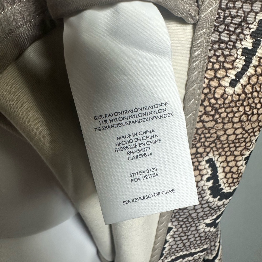CAbi Snake Print Blazer - Black and Brown 10 Buttoned - Picture 5 of 9